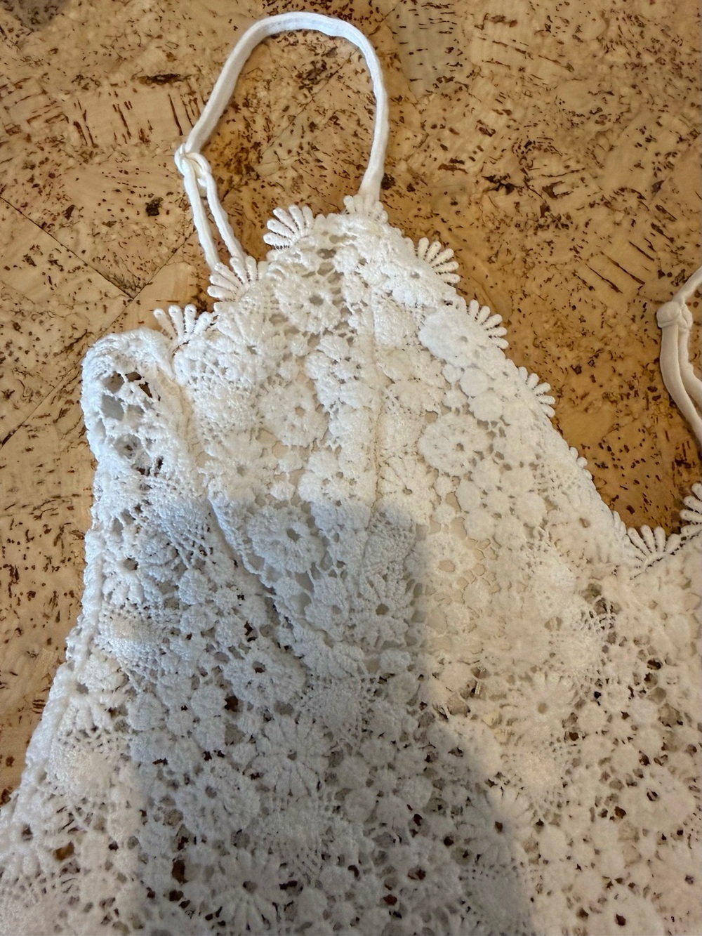 H&M White Floral Crochet Lace Slip - Picture 5 of 7